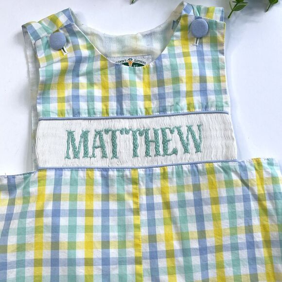 Matthew smocked romper - Picture 3 of 7